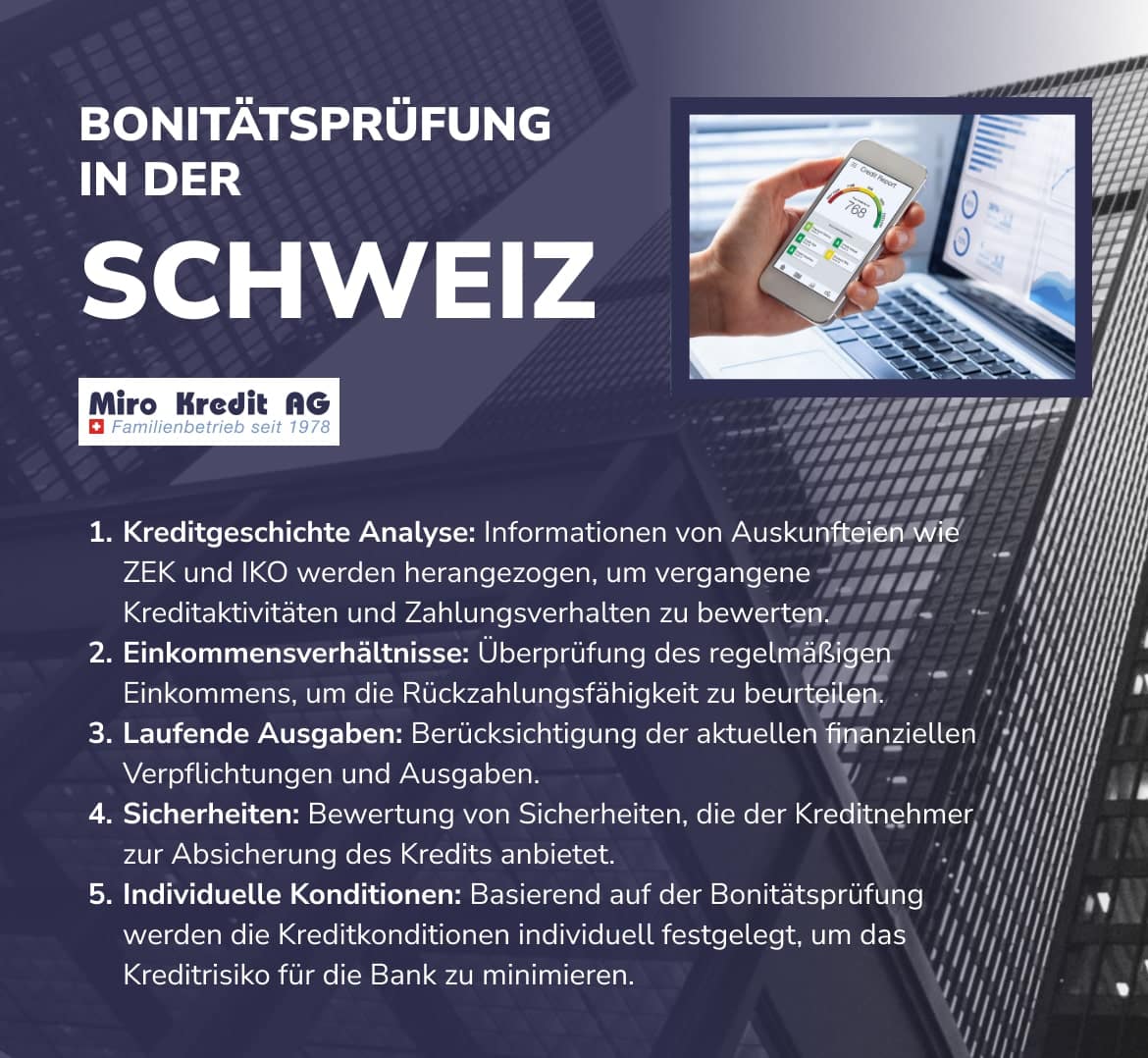 BONITÄTSPRÜFUNG IN DER SCHWEIZ