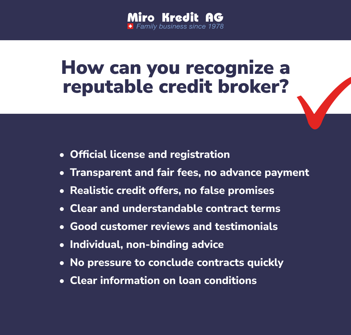 How can you recognize a reputable credit broker?