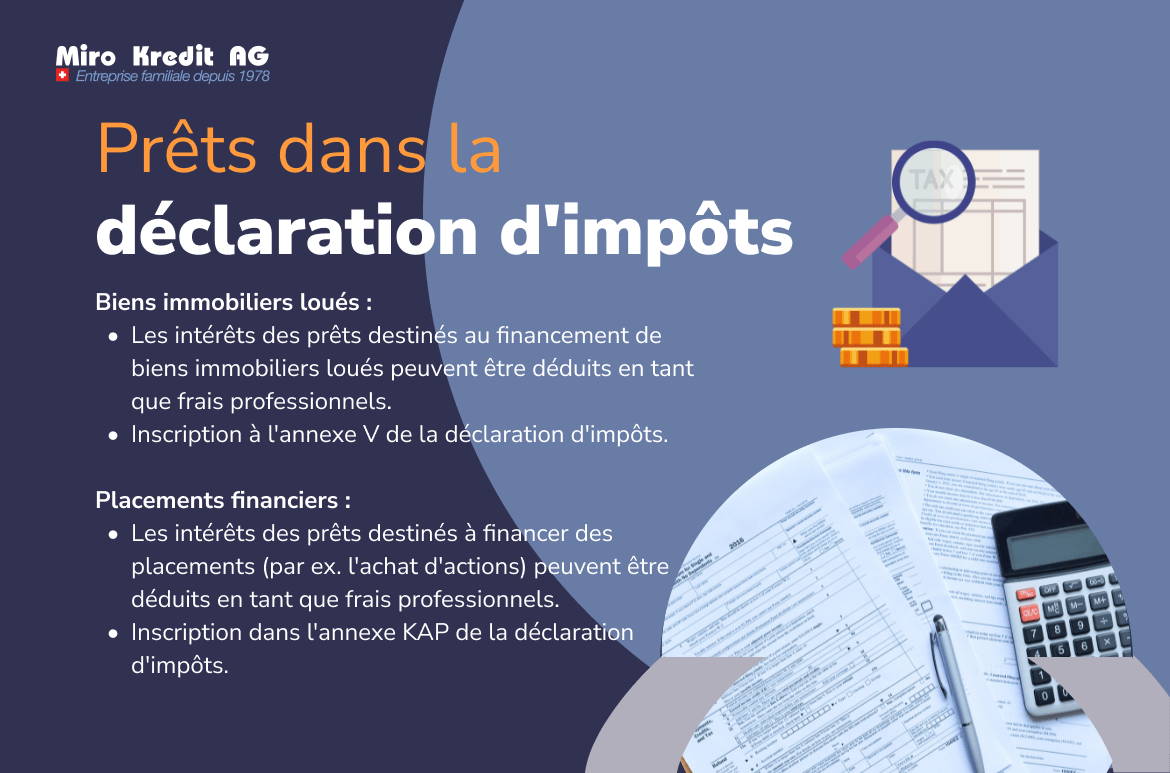 Prêts dans la déclaration d'impôts