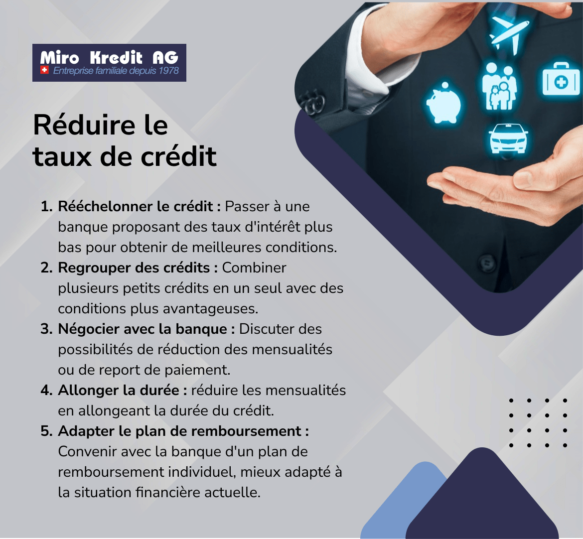 Réduire le taux de crédit