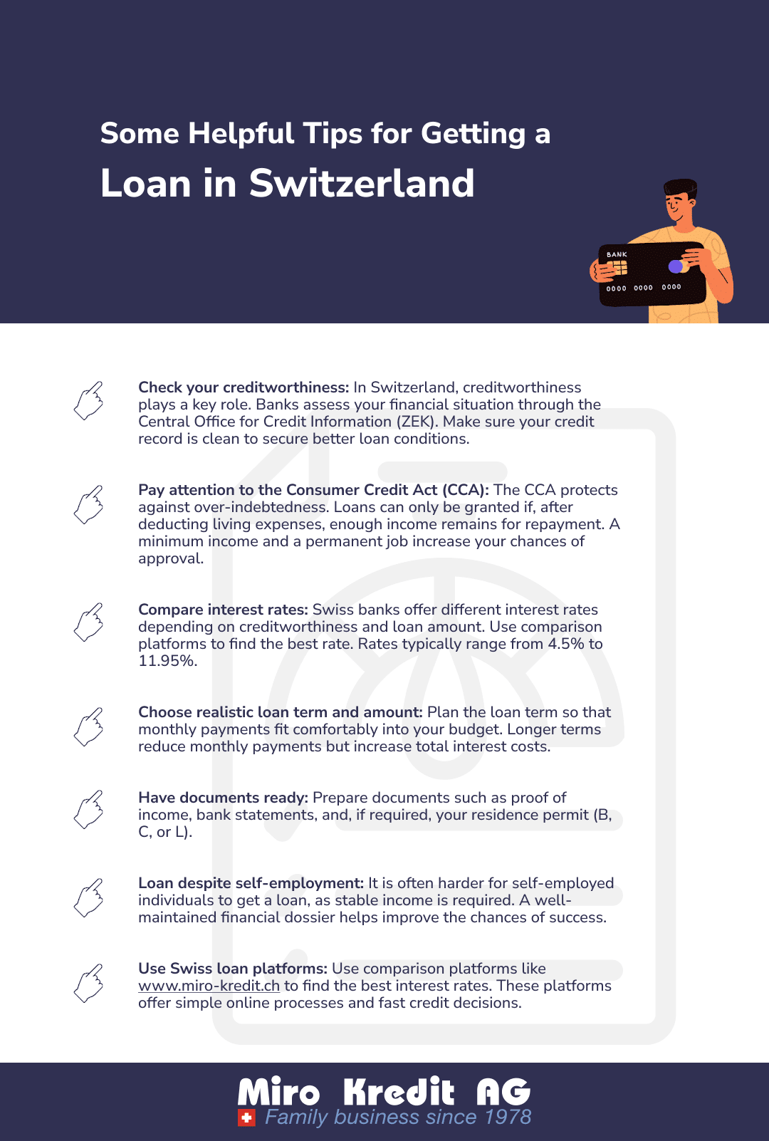 Some Helpful Tips for Getting a Loan in Switzerland